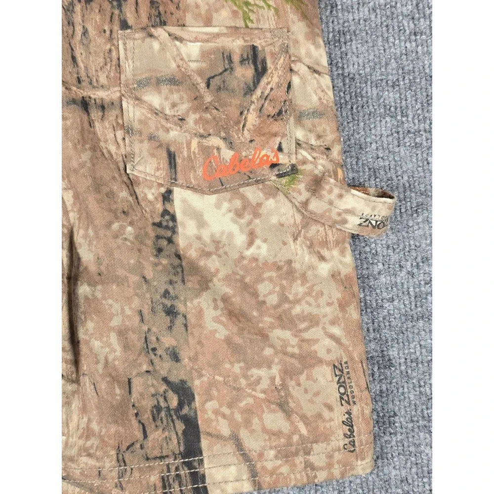 Cabelas Kids 4T Camouflage Overalls Shortalls‎ Woodland Camo Cotton Blend